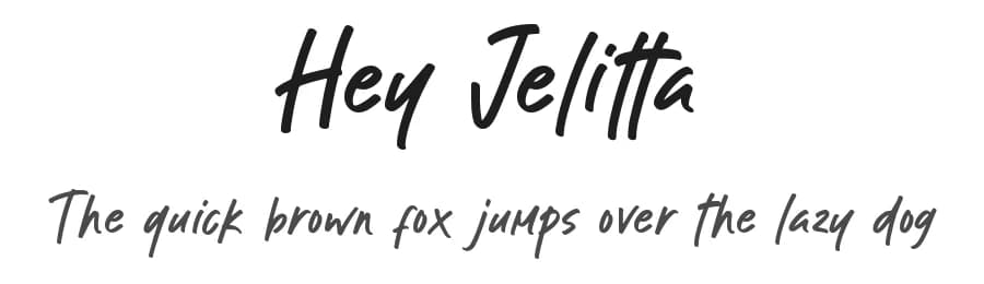 Hey Jelitta by MJB Letters — Script Handwritten Font