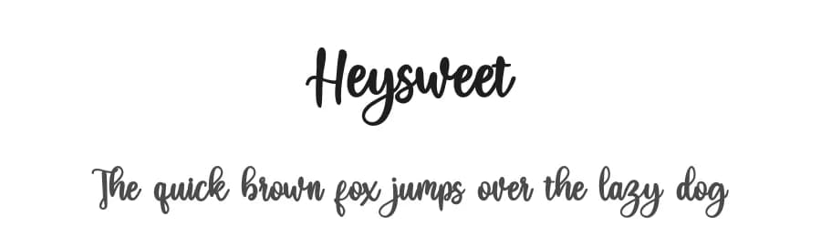 Heysweet by Hugefonts — Script Handwritten Font