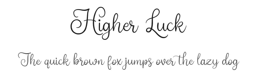 Higher Luck by Letter Jos — Script Handwritten Font