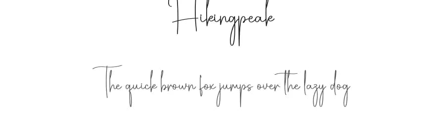 Hikingpeak by Scratchones — Script Handwritten Font