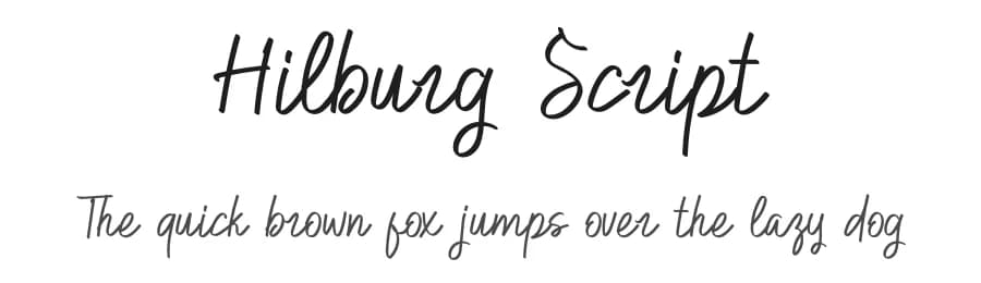 Hilburg Script by MJB Letters — Script Handwritten Font