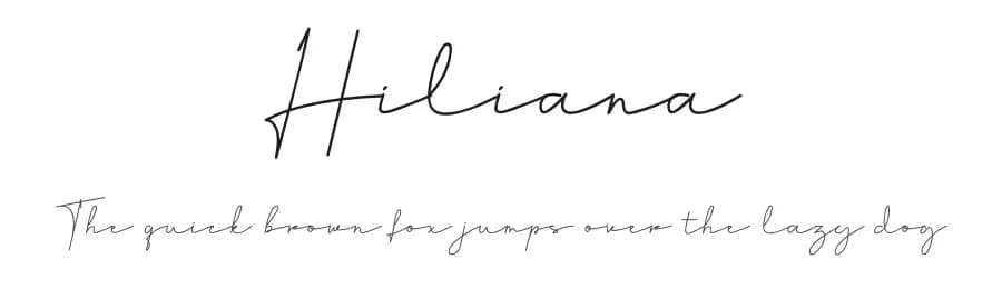 Hiliana by RantautypeStudio — Script Handwritten Font