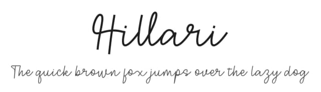 Hillari by Hardtype — Script Handwritten Font
