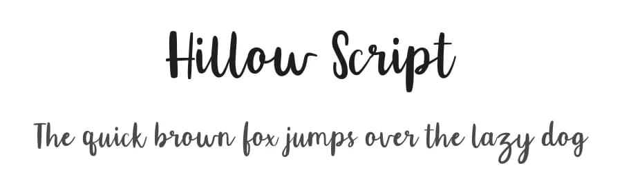 Hillow Script by Beautypes — Script Handwritten Font