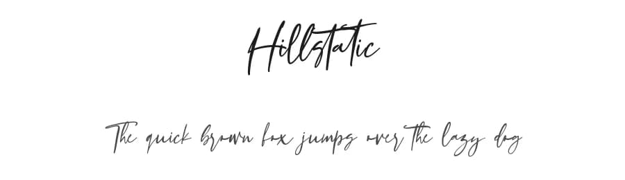 Hillstatic by Maulana Creative — Script Handwritten Font