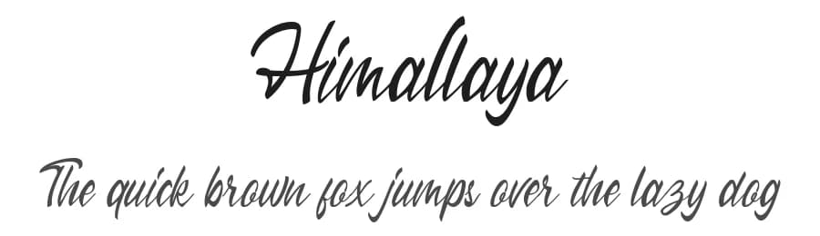 Himallaya by Phytypo Design — Script Handwritten Font