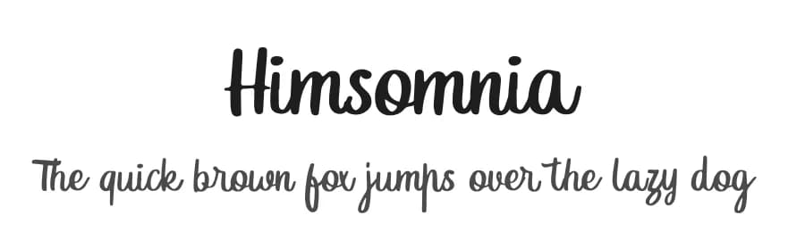 Himsomnia by Ardyana Types — Script Handwritten Font
