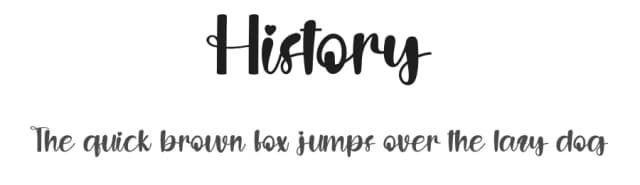 History by Id: #774701 — Script Handwritten Font