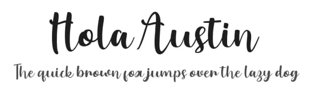 Hola Austin by Masa Aska Sanurumi — Script Handwritten Font