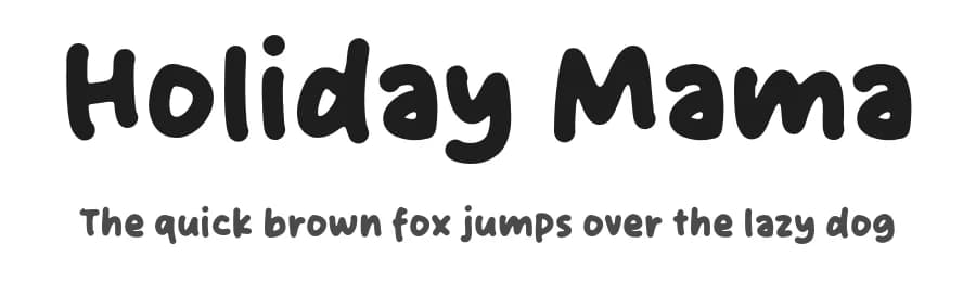 Holiday Mama by MJType — Script Handwritten Font