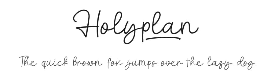 Holyplan by Khurasan — Script Handwritten Font