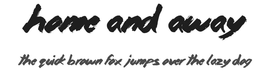 Home and Away by JSH creates β Script Handwritten Font