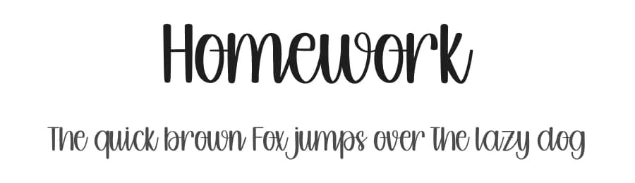 Homework by PiPi Creative STUDIO — Script Handwritten Font