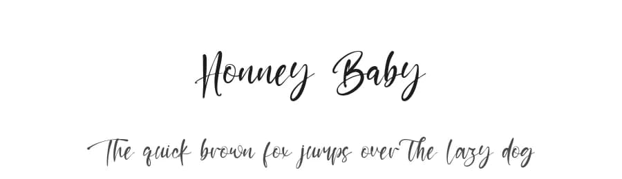 Honney Baby by Kong Font — Script Handwritten Font