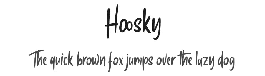 Hoosky by InspiraType — Script Handwritten Font