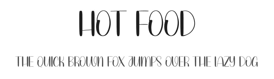 Hot Food by Scratchones — Script Handwritten Font
