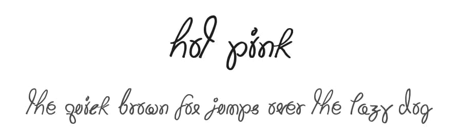 Hot Pink by JSH creates — Script Handwritten Font