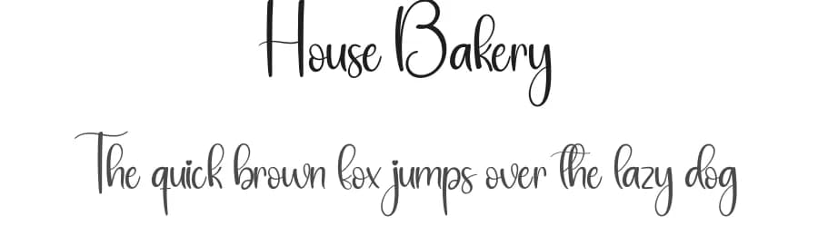 House Bakery by Andi Moz — Script Handwritten Font
