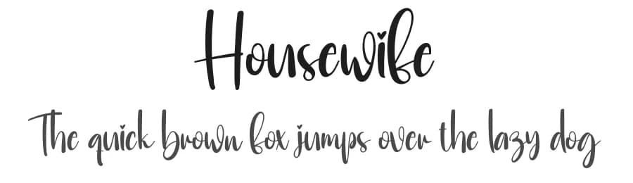 Housewife by Scratchones — Script Handwritten Font