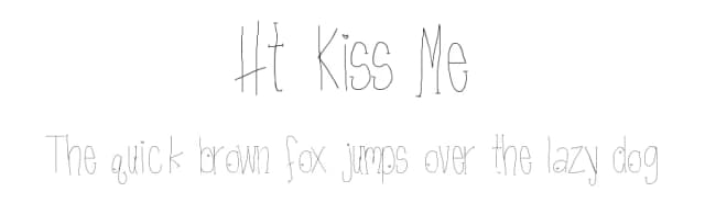 Ht Kiss Me by Holly Trimmer — Script Handwritten Font