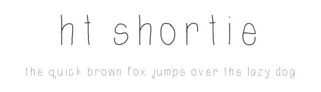 Ht Shortie by Holly Trimmer — Script Handwritten Font