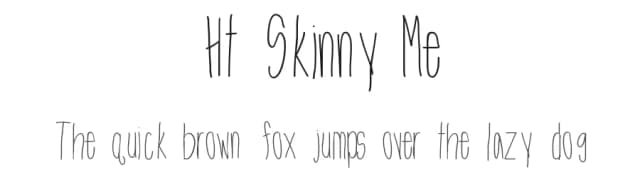 Ht Skinny Me by Holly Trimmer — Script Handwritten Font