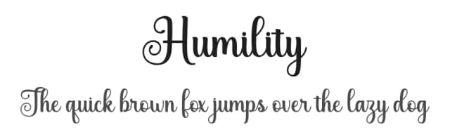 Humility by Manjali Studio — Script Handwritten Font