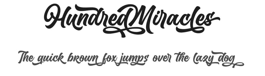 Hundred Miracles by Måns Grebäck — Script Handwritten Font
