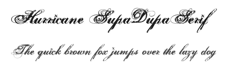 Hurricane SupaDupaSerif by fontvir.us — Script Handwritten Font
