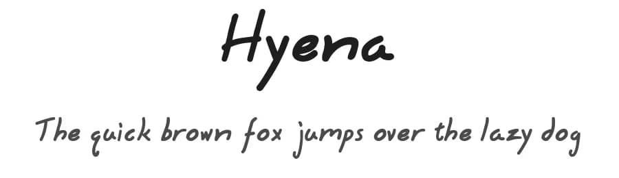 Hyena — Script Handwritten Font