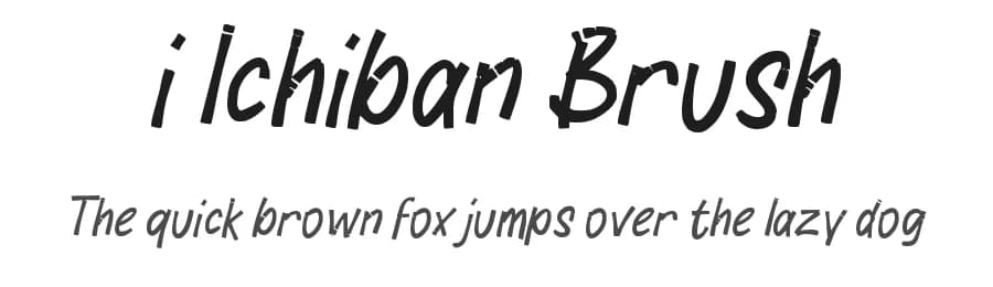 i Ichiban Brush by wepfont.com — Script Handwritten Font
