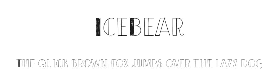 IceBear by Shaped Fonts — Script Handwritten Font