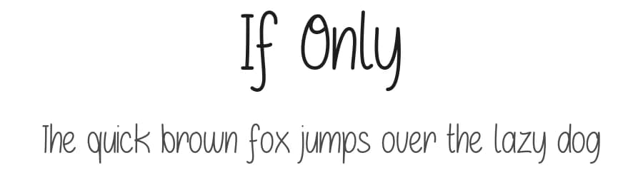If Only by Misti's Fonts — Script Handwritten Font