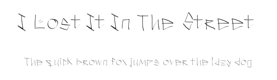 I Lost It In The Street by Ramiro Baldivieso β Script Handwritten Font