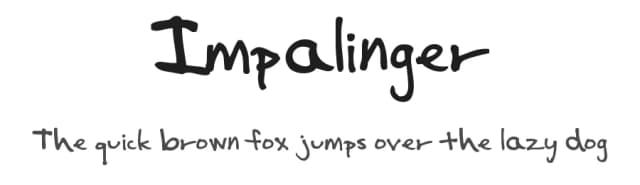 Impalinger by Michael Muranaka — Script Handwritten Font