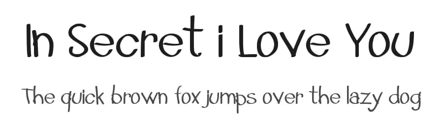 In Secret i Love You by Maelle.K | Thomas Boucherie — Script Handwritten Font