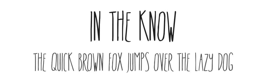 In The Know by Skyhaven Fonts — Script Handwritten Font