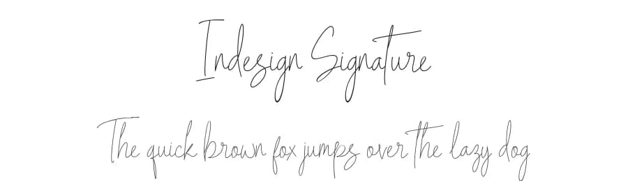 Indesign Signature by Rometheme Std — Script Handwritten Font