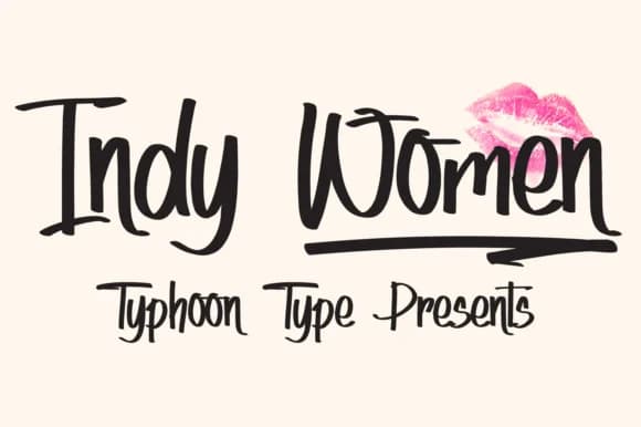 Indy Women Font by Typhoon Type™ — Script Handwritten Font