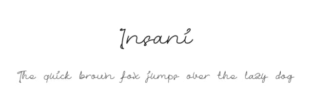 Insani by Sutrisno Al Rasyid — Script Handwritten Font