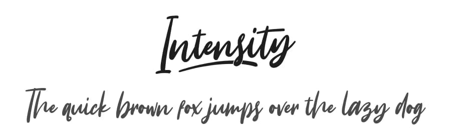 Intensity by Sarah Robbaniyyah — Script Handwritten Font