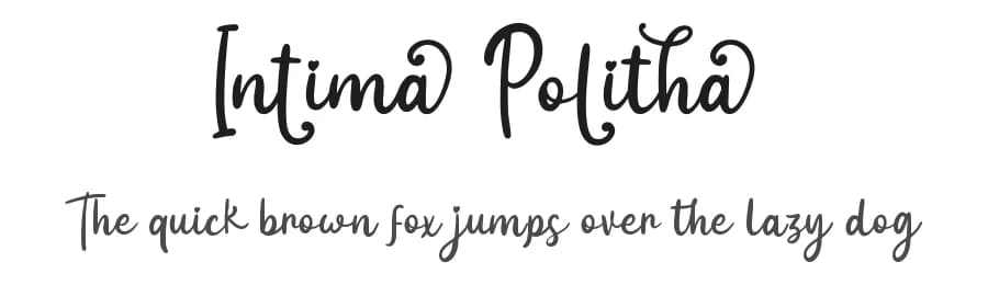 Intima Politha by Attype Studio — Script Handwritten Font