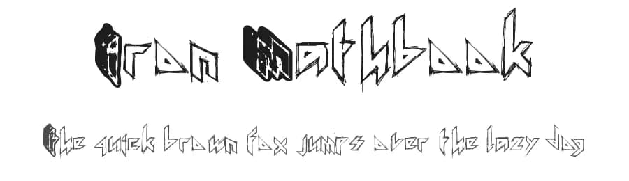 Iron Mathbook by Bitfoundry — Script Handwritten Font