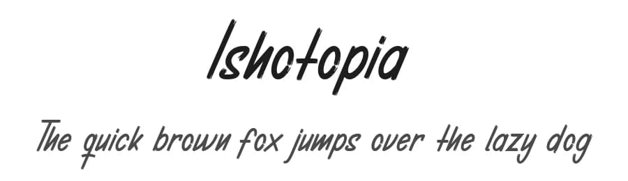 Ishotopia by Rhidtype — Script Handwritten Font