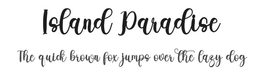 Island Paradise by FreshtypeINK — Script Handwritten Font