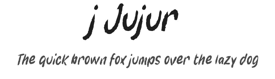 j Jujur by wepfont.com — Script Handwritten Font