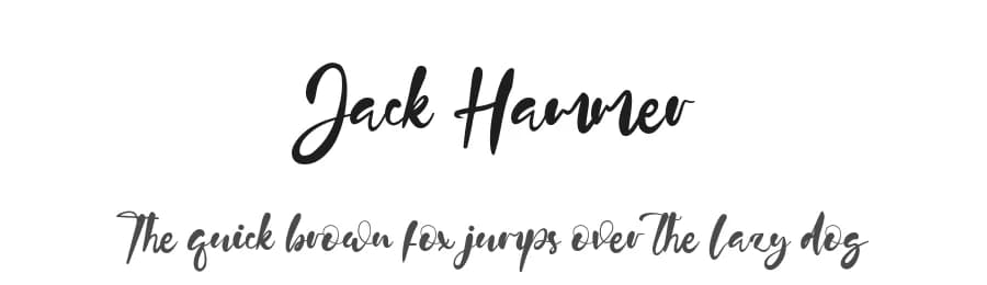 Jack Hammer by Kong Font — Script Handwritten Font
