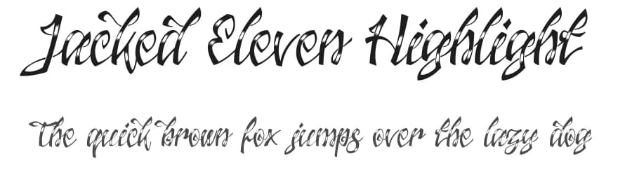 Jacked Eleven Highlight by Måns Grebäck — Script Handwritten Font