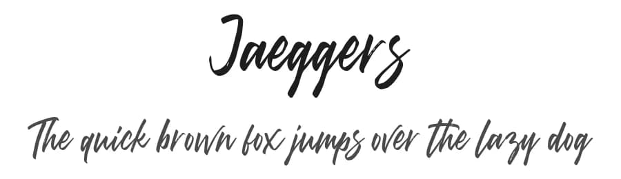 Jaeggers by InspiraType — Script Handwritten Font
