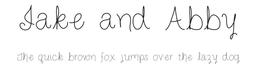 Jake and Abby by Sabrina Schleiger — Script Handwritten Font